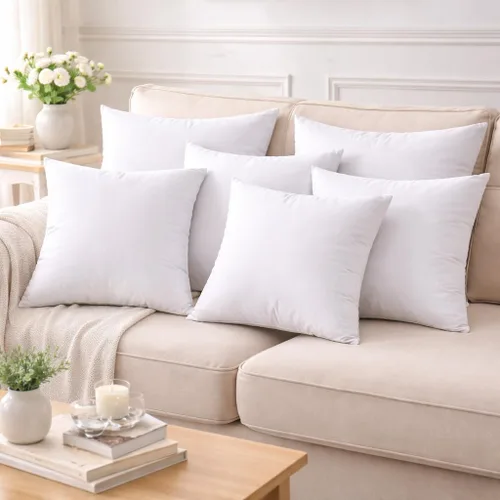 Vista 4 de Juego de 4 almohadas cuadradas hipoalergénicas de 16 x 16 pulgadas para sofá