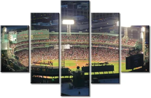Vista 15 de Busch Stadium Baseball Home Decor St. Louis, Missouri Cityscape - Pósteres e impresiones artísticas de pared de 5 piezas de estadios de béisbol