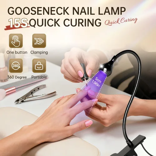 Vista 2 de AORAEM - Lámpara de uñas UV, luz LED de manicura, lámpara de curado de Negro