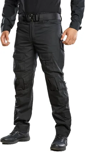 Vista 3 de TRGPSG Pantalones tácticos para hombre, pantalones de senderismo, pantalones cargo de camuflaje militar, pantalones de trabajo casuales