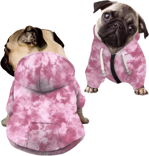 Vista 33 de Howilath Sudaderas con la bandera estadounidense para perros medianos, abrigo de invierno con diseño de pata de cachorro, ropa cálida con capucha