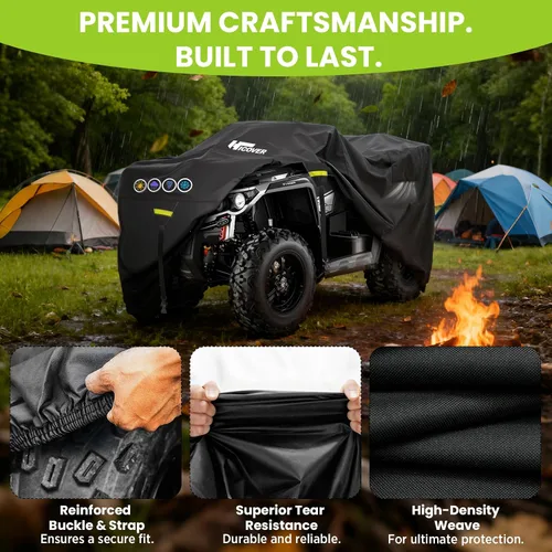 Vista 7 de Cubierta 600D ATV Impermeable de Alta Resistencia, Portátil, para 4 Ruedas, Impermeable al Aire Libre, Cubierta Quad para Todo Tipo de Clima