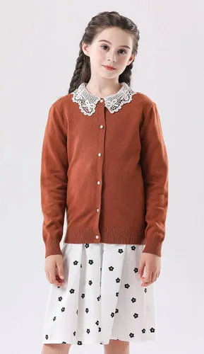 Vista 3 de SMILING PINKER cardigan de cuello redondo para niñas
