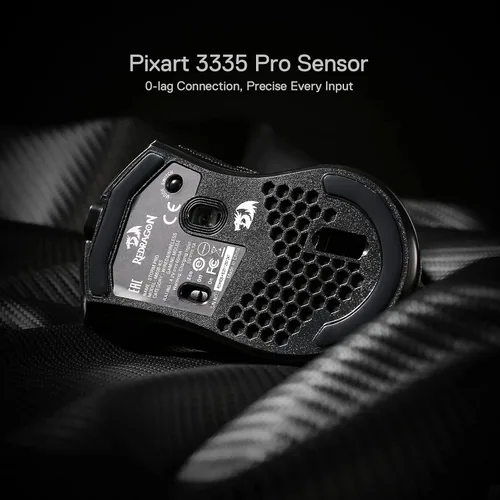 Vista 4 de Redragon M808 Storm Pro - Mouse inalámbrico para juegos, forma de panal RGB - Sensor óptico de 16,000 DPI, 7 botones programables, registro preciso