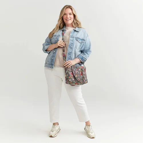 Vista 6 de Vera Bradley Bolso bandolera de algodón con múltiples correas