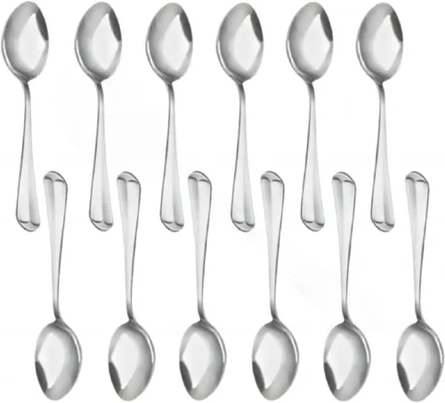 Vista 12 de TrueCraftware - Dakota - Juego de 12 cucharas de caldo de acero inoxidable, cubiertos de acero inoxidable, juego de cubiertos de cocina