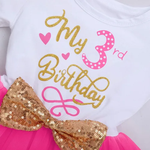 Vista 4 de It's My 1st2nd Birthday Cake Smash - Vestido de fiesta para bebés y niñas, vestido de tutú con lazo de lentejuelas brillantes con diadema