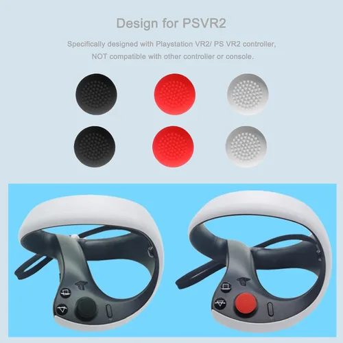 Vista 4 de (2 Sets) Miimall Compatible for Playstation VR2 Controller Cover, Soft Anti-Slip Controller Rubber Silicone Protector Case Cover for PSVR2, Joystick