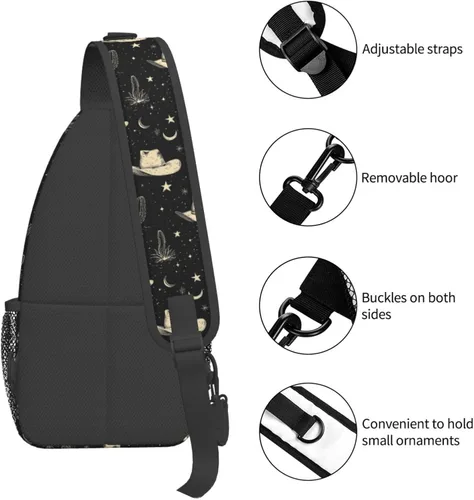 Vista 3 de Small Crossbody Bags for Women Men - Vintage Western Cowboy 1 Print Adjustable Shoulder Bag Fanny Packs Belt Sling Bag Crossbody Purses Backpack for