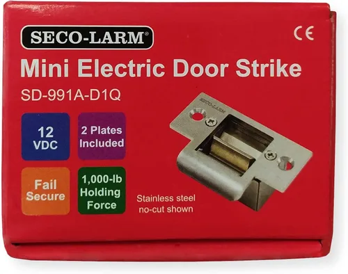 Vista 3 de Seco-Larm SD-991A-D1Q Enforcer Mini Cerradura Eléctrica de Puerta Sin Corte, Falla Segura