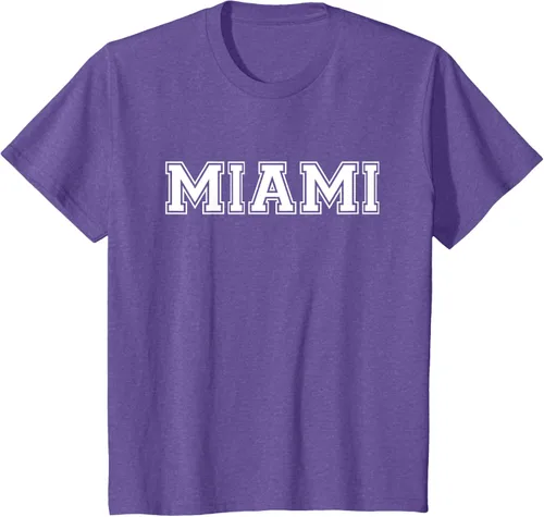 Vista 39 de Camiseta de regalo deportiva estilo universitario Miami Florida, Negro, S