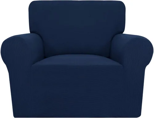 Vista 71 de PureFit Funda elástica para sofá biplaza, funda de sofá suave y antideslizante de jacquard de elastano, protector de muebles lavable con espuma