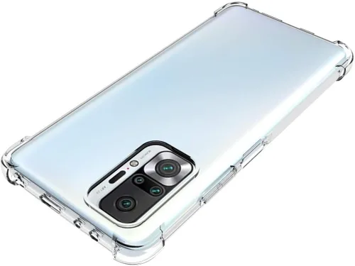 Vista 4 de USTIYA Funda para Mi Redmi Note 10 Pro Max y Redmi Note 10 Pro Funda Transparente TPU Cuatro Esquinas Funda Protectora Transparente Suave