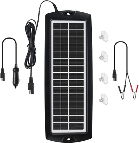 Vista 9 de Sunway Solar Cargador de Batería de Goteo y Mantenedor para Automóvil Panel Solar de 12V Cargador de Batería con Enchufe para Encendedor