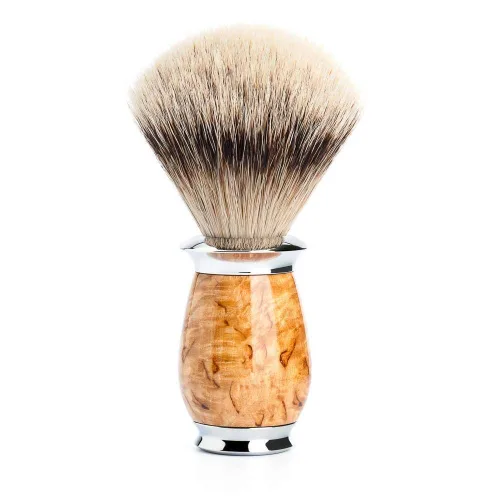 Vista 3 de MÜHLE PURIST Karelian Masur Birch Juego de 3 piezas Silvertip Badger Safety Razor Set