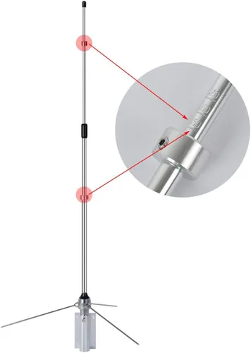Vista 2 de HYS Radio móvil UHF de 100 vatios de frecuencia alterable Antena móvil de aleación de aluminio para 350-500 Mhz dispositivo repetidor Motorola