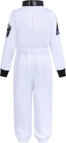 Vista 2 de Aoiviss Disfraz de astronauta para niños, disfraz espacial para niños y niñas, astronauta de la NASA, cosplay, juego de rol