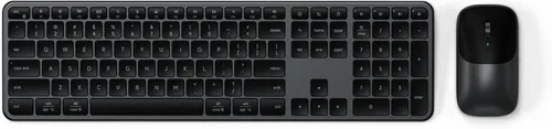 Vista 10 de Satechi Slim EX3 Teclado inalámbrico, Bluetooth y 2.4 GHz, negro espacial Full-size with numpad, instant OS key remap, rechargeable battery, for