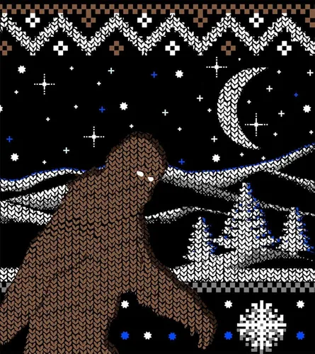 Vista 2 de Bigfoot Ugly - Sudadera de Navidad, diseño de bosque, Yeti, Myth, Legend, divertido