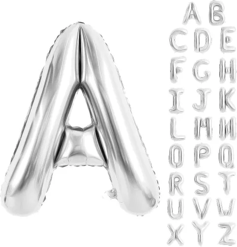 Vista 84 de Globos de letras azules de 40 pulgadas, globo grande del alfabeto de aluminio de Mylar para decoración de cumpleaños, boda, aniversario, graduación