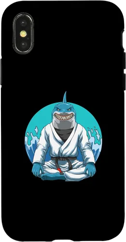 Vista 5 de iPhone 12 Pro Max Jiu Jitsu Shark con Gi - Estuche de agarre y judo