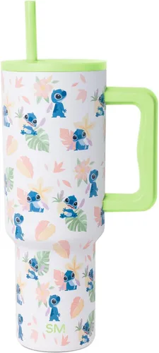 Vista 27 de Simple Modern Disney - Vaso de 40 onzas con asa y tapa con pajilla, botella de agua reutilizable aislada de acero inoxidable de viaje, regalos