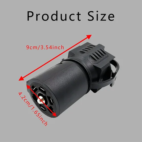 Vista 2 de Adaptador de luz de remolque, enchufe hembra de conector de remolque, conector de remolque de hoja plana de 7 pines a 4 y 5, accesorios automotrices