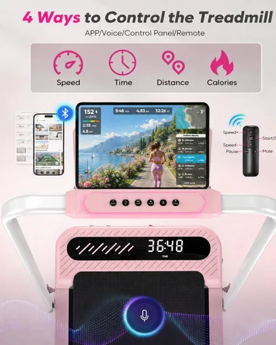 Vista 5 de Cardirun Almohadilla rosa con inclinación del 10% y barra de mango, cinta