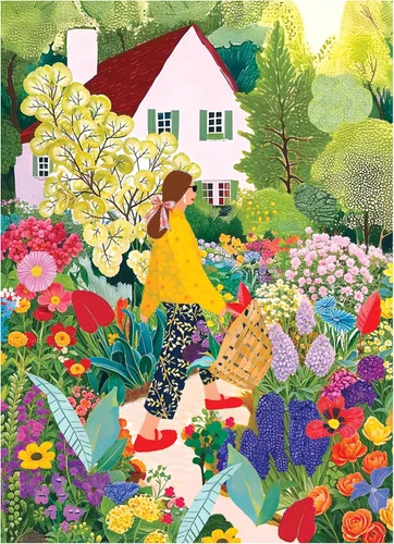 Vista 4 de RoseArt - Soft Touch - Recogiendo Flores - Rompecabezas de 1000 Piezas para Adultos
