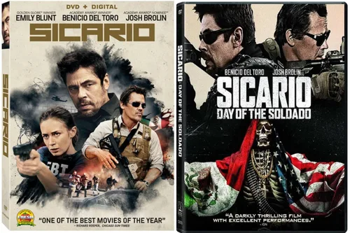 Vista 2 de Sicario One 1 Two 2 Day Of The Salado DVD Double Feature Includes Glossy Print Movie Take Art Card