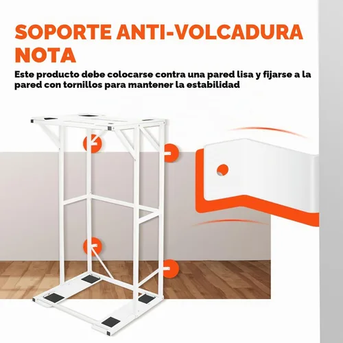 Vista 6 de Sidasu Soporte de lavadora y secadora de doble capa de 23 pulgadas, soporte de acero resistente para lavadora y secadora, compatible con la mayoría