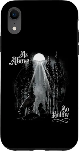 Vista 24 de Funda para iPhone 16 para hombre como arriba tan abajo Wiccan Pagan Tree of Life Crow Cat Case