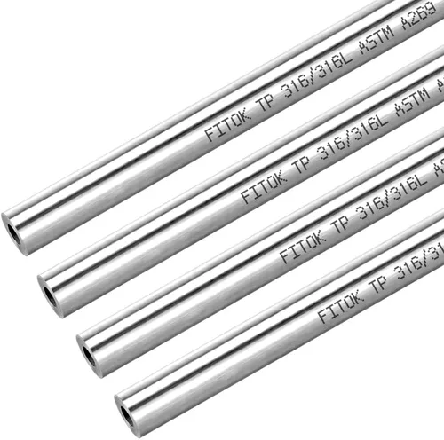 Vista 10 de Tubo sin costuras de acero inoxidable 316/316L 1" DE × 0.065" de pared × 40" de longitud. Tubo recocido ASTM A269 (1 pieza)
