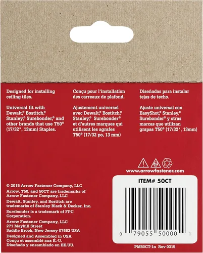 Vista 5 de Arrow Fastener 505516de pulgada. T50Heavy Duty Grapas 1250PC.
