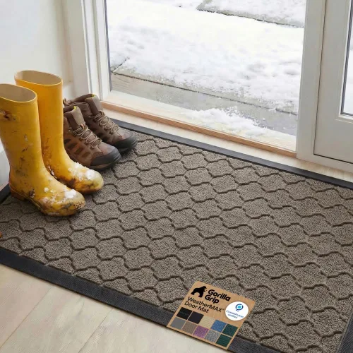 Vista 14 de Gorilla Grip - Tapete WeatherMax todo terreno 100% impermeable, caucho natural, resistente a manchas y decoloración, interior y exterior, fácil