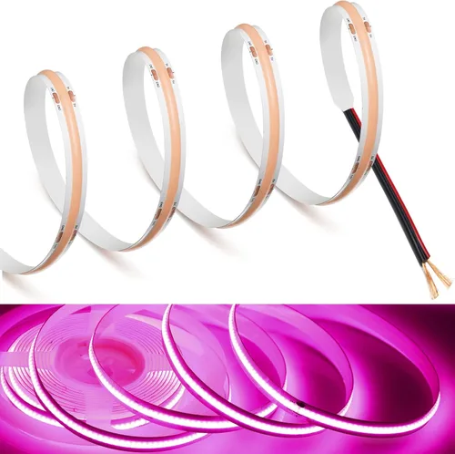 Vista 19 de MDee】Tira de luces LED COB de 3000K blanco cálido 1.64 pies/0.5m 5V cinta de luces LED flexibles CRI 90+ 800LM/m 320LEDs/m para decoración