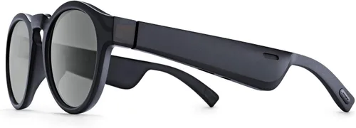 Vista 2 de Bose Monturas, gafas de sol de audio con auriculares abiertos, Rondo, negro con conectividad Bluetooth, regular