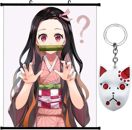 Vista 3 de zappatee Juego de regalo para Kimetsu No Yaiba Bolsa Adhesiva Pendiente Insignia etc, Juego de regalo de anime para fanáticos, color negro, Negro1
