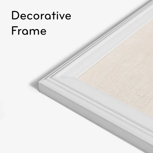 Vista 3 de U Brands Farmhouse - Tablero de anuncios de lino, 24" x 18", marco estilo madera blanca, superficie de fijación de grado industrial