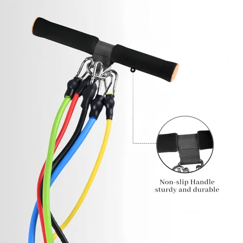 Vista 3 de Adjustable Foot Pedal Resistance Band, Durable Foot Pedal Resistance Trainer with Bag. Multifunctional Pedal Puller Resistance Rope with Handles.