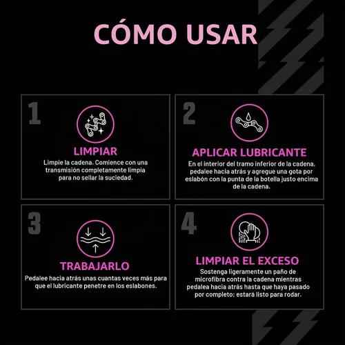 Vista 5 de Lubricante de cadena seca Muc-Off de un color, 1.7 fl oz