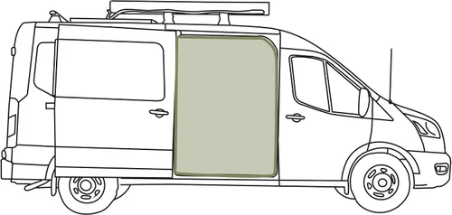 Vista 10 de VanEssential Rejilla completa de malla para puerta trasera, diseñada para furgonetas Ford Transit con techo medio SÓLO - Cierre con cremallera