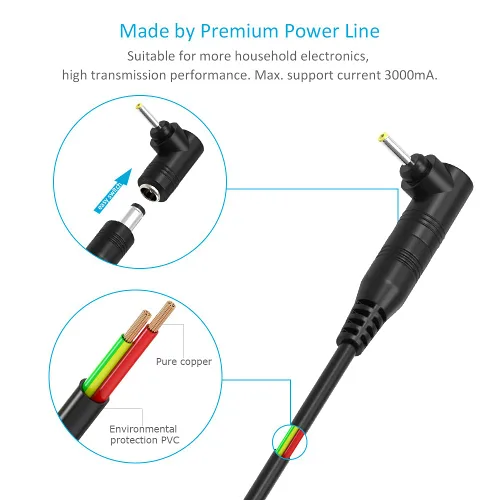 Vista 6 de Belker Cable de alimentación universal 10 en 1 de 5 V CC, USB a CC de 5.5 × 0.083 in enchufe con tipo C, micro USB, mini USB y más, cable de carga