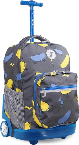 Vista 49 de J World Sunrise Kids - Mochila con ruedas para niñas y niños. Mochila con ruedas para la escuela, Aurora, 18 pulg