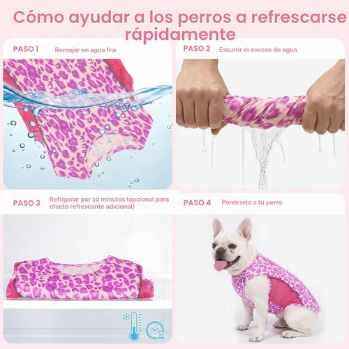 Vista 4 de Camiseta para perro con protección solar UPF 50+, paquete de 2 chalecos ligeros sin mangas para perros pequeños y niñas, tiras reflectantes, ropa