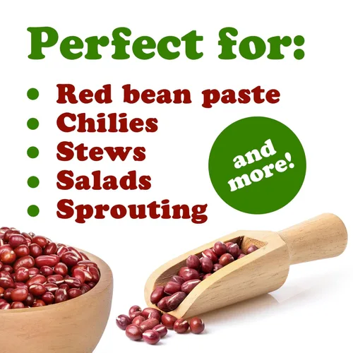 Vista 6 de Food to Live - Frijoles Adzuki, 8 onzas - Frijoles azuki secos enteros (frijoles rojos mungos), crudos, veganos, kosher, germinables, a granel