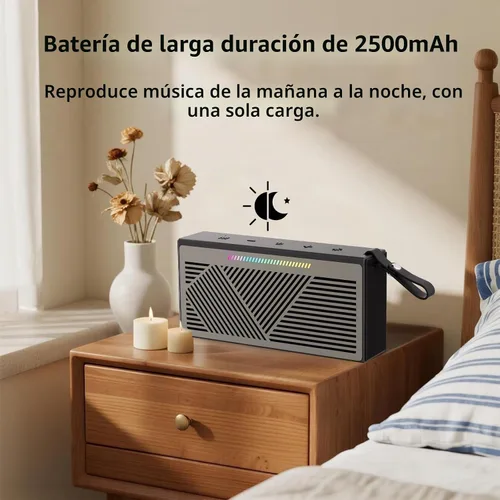 Vista 7 de Altavoz Bluetooth, altavoces Bluetooth inalámbricos portátiles con sonido HD, altavoz impermeable IPX5 con luces LED RGB, Bluetooth5.3