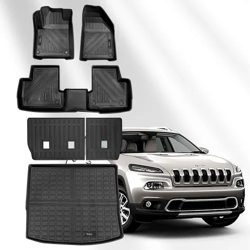 Vista 7 de Vanseno Alfombrilla de respaldo compatible con Jeep Cherokee 2014-2023, cubierta de asiento trasero, protector para todo tipo de clima, compatible