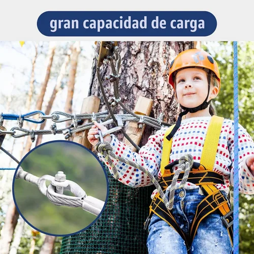Vista 7 de DOEWORKS - Cable de acero inoxidable de 1/4 de pulgada, cuerda de alambre de 50 pies, construcción de 7 x 19 hebras