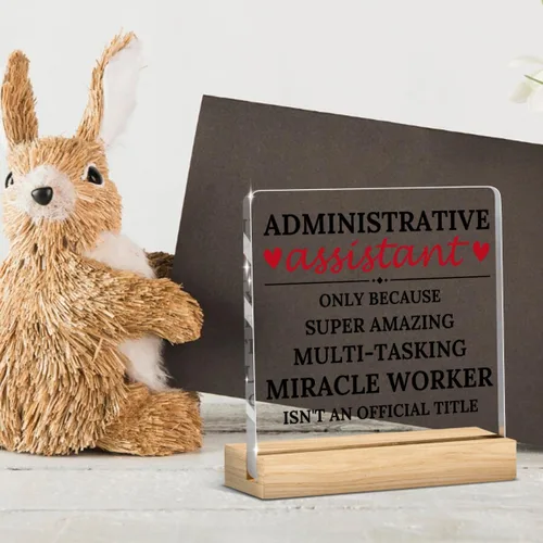Vista 3 de Regalos de asistente administrativo, decoración de escritorio motivacional